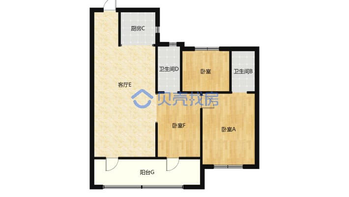 碧桂园新城阳光城城品 3室2厅 102.05平米-户型图