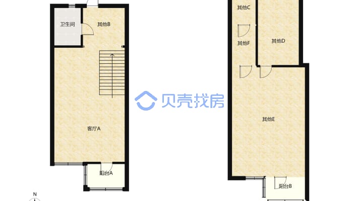 朝阳东路办公出租两相宜海晟新寓电梯3楼精装修随时可-户型图