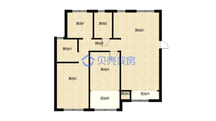 鼎鑫华府140平3室2厅2卫层高3.2米现房即买即装可按揭-户型图