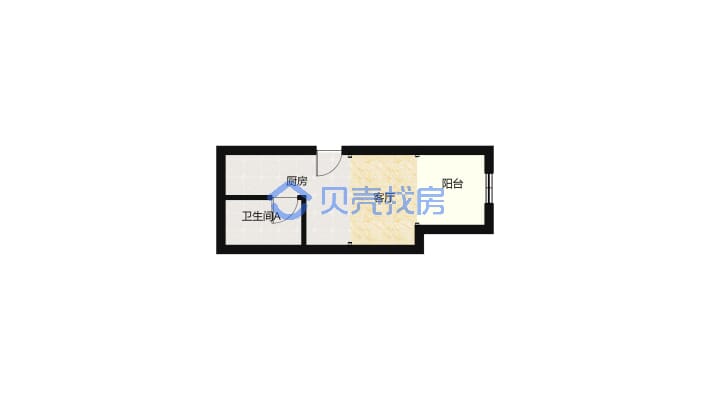 鼓楼 朝阳广场 台湾花园 润达国际 单身公寓 70年产权-户型图