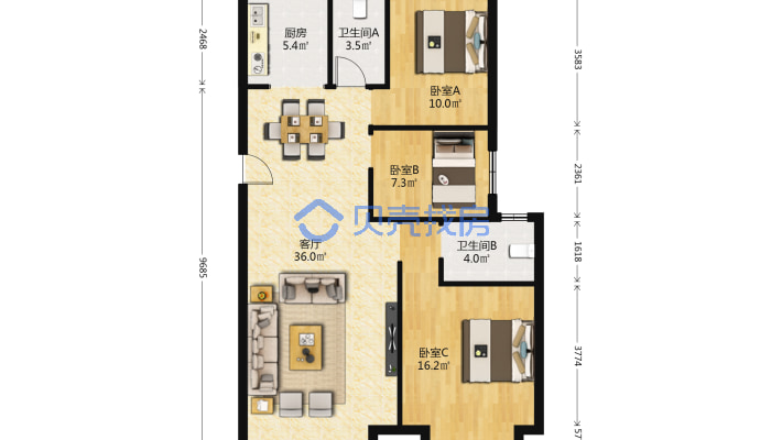 好房晨光雅庭，带车位，价格公道-户型图