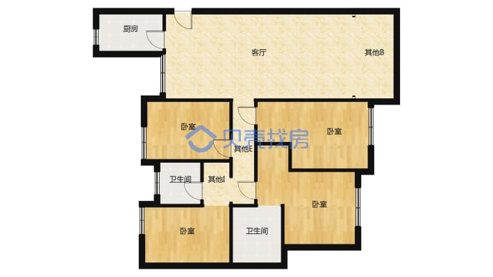 文笔峰，8千多一平买袁州新城高 端小区，视野开阔-户型图