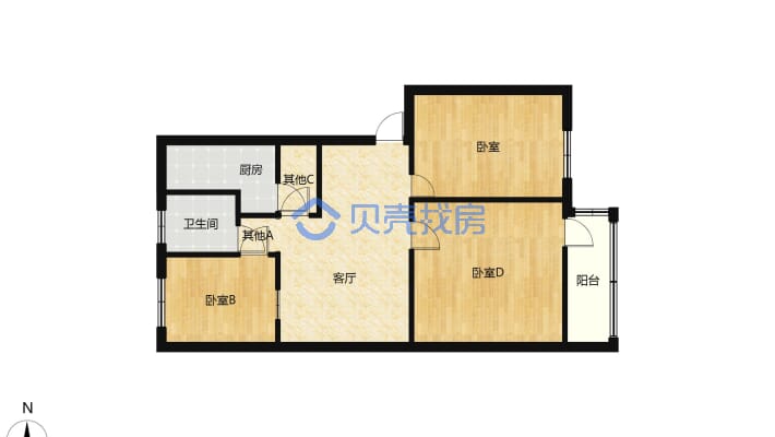 青东三巷 生活设施齐全 精装三室关门卖-户型图