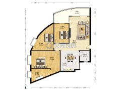 添阳社区大空间三室，低楼层，老证出售-遵义添阳社区户型图