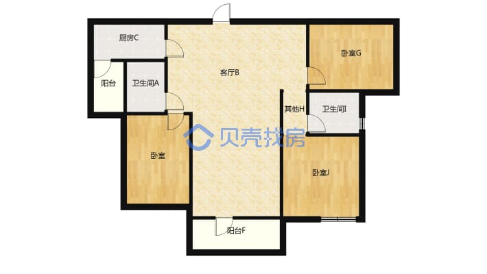 譽润城 3室2厅 东南-户型图
