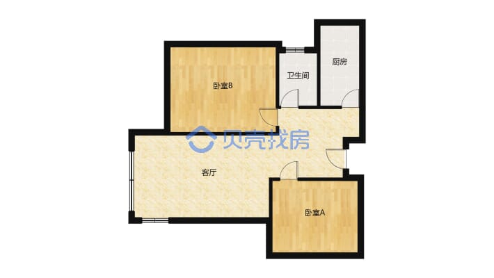 金鑫小区精装2房带家具加单拎包入住带车库-户型图
