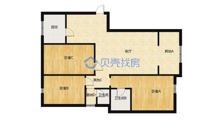 户型方正 诚心出售 格局好 采光通风好 视野开阔楼层好-户型图