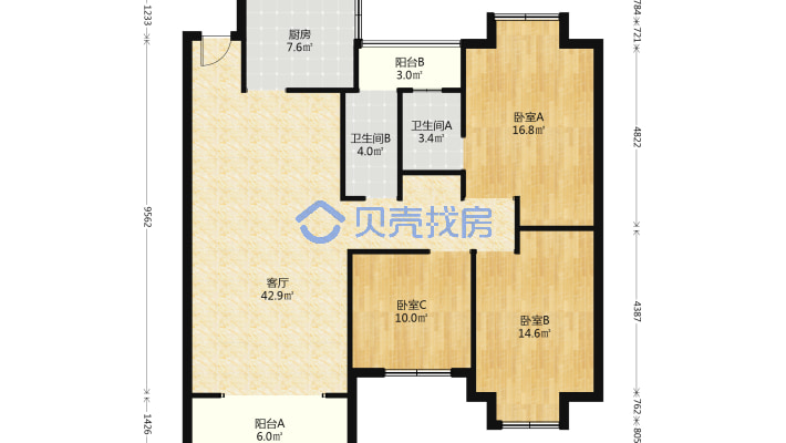 乾州旅游之家，毛呸3房，房东诚心出售-户型图