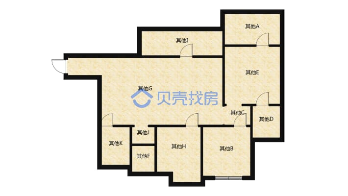 电梯低楼层，客厅望长江，门口有树夏天不会太热-户型图