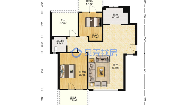 三盛国际海岸 电梯洋房 着急出售-户型图