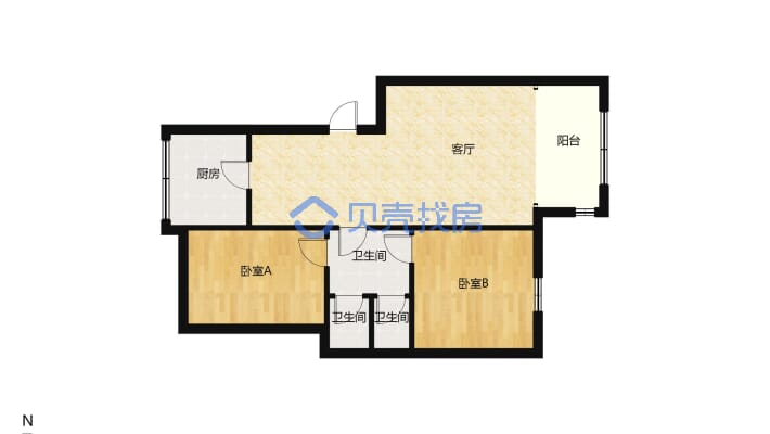 此房是秀江名门的优质好房源 性 价比高 成交快-户型图