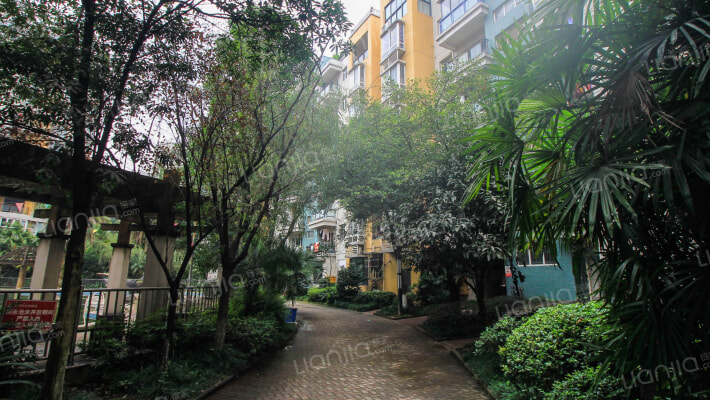 翠湖柳岸外景图