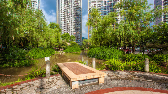 颜龙山水城外景图