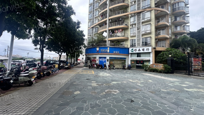 夏日港湾外景图