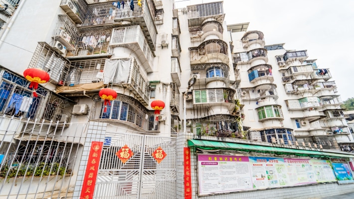 机关宿舍小区外景图