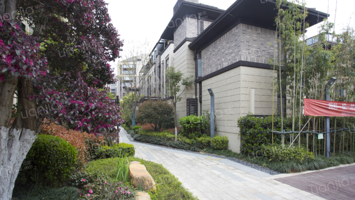 竹径云山外景图