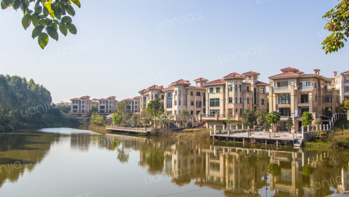 丽日天鹅湖外景图