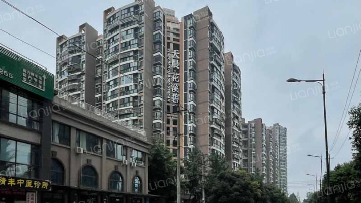 天晨花溪碧外景图