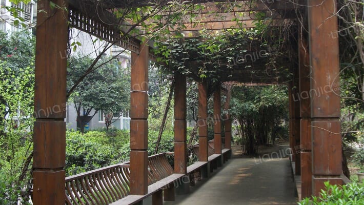 江郊庭院外景图