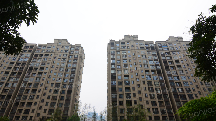 中天栖溪里外景图