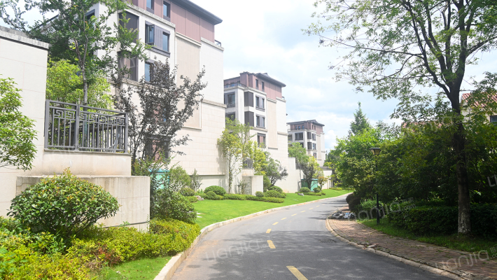 御湖半山外景图