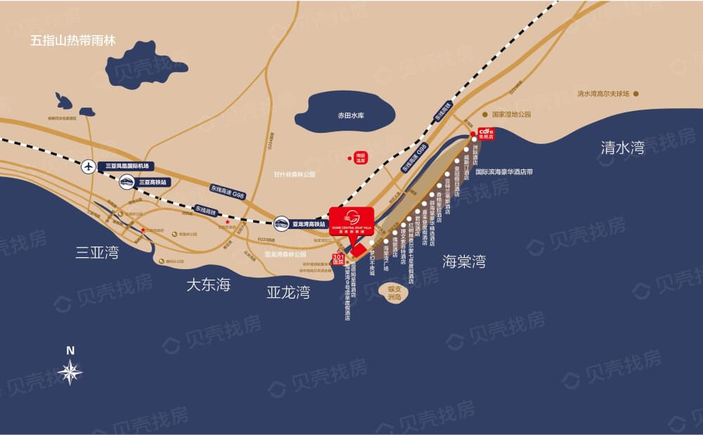 海棠湾·云境区位