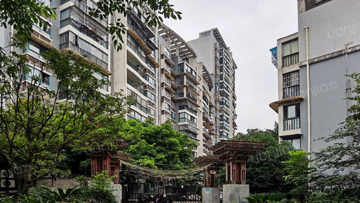 桂景花城外景图