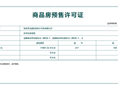 悦景新世界预售许可证