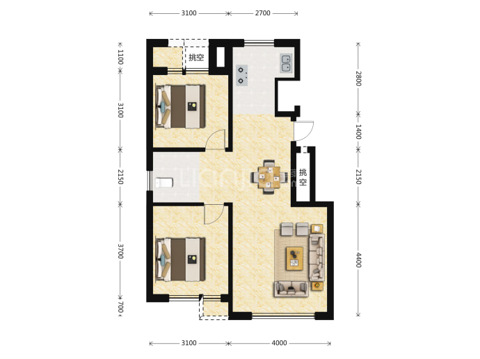 书香蓝郡--建面 85.32m²