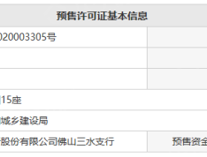 恒大郦湖城预售许可证