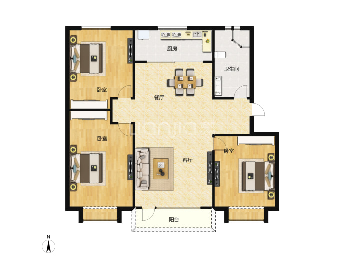 奥润和府·康府--建面 107m²