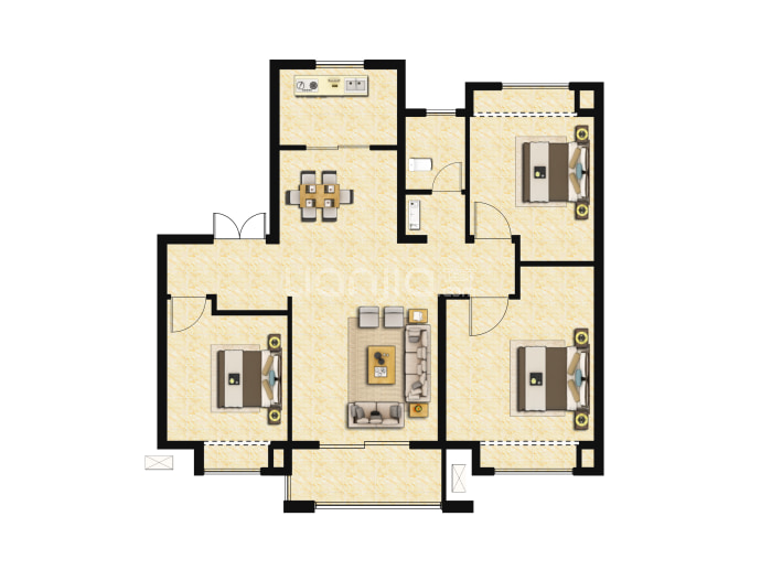 福基凤滨嘉园二期--建面 90.61m²