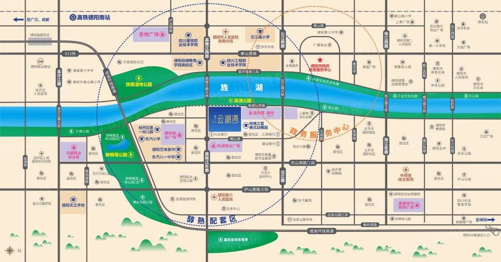 南天云湖湾区位