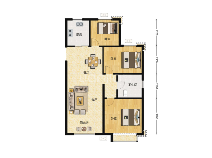 恒大林溪郡--建面 99m²