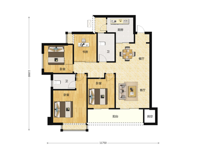 隆盛府--建面 150m²