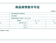 悦景新世界预售许可证