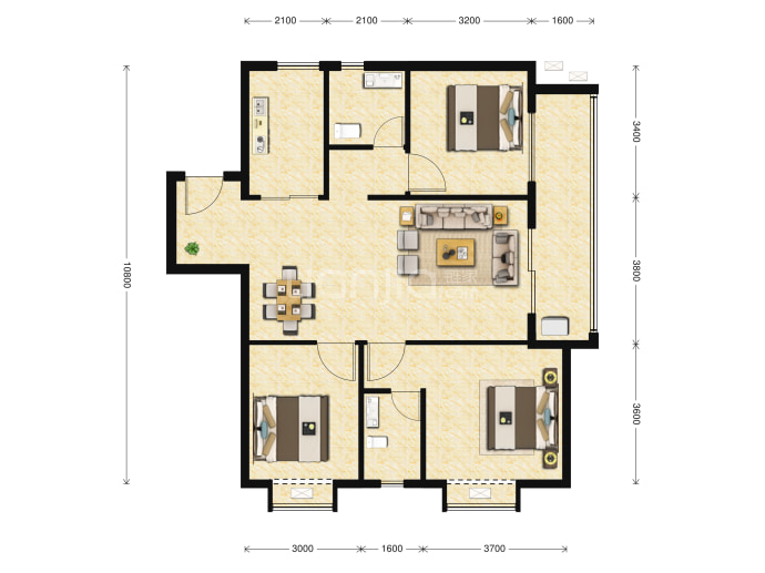 印江山--建面 116.56m²