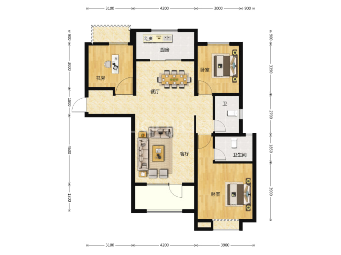 绿地新里城西斯莱公馆--建面 142.13m²