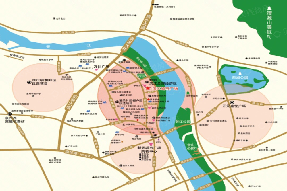 滨江城市广场区位