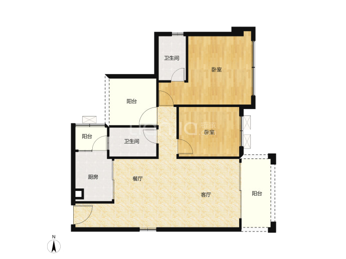 冠华城桂香园三期--建面 84.05m²