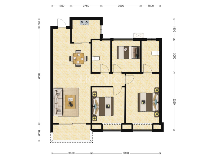 琨瑜府--建面 120m²