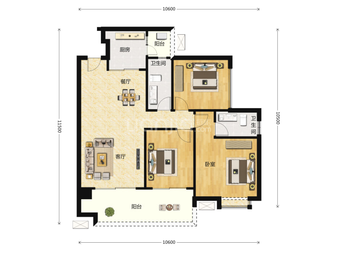 海伦堡青云台--建面 108m²