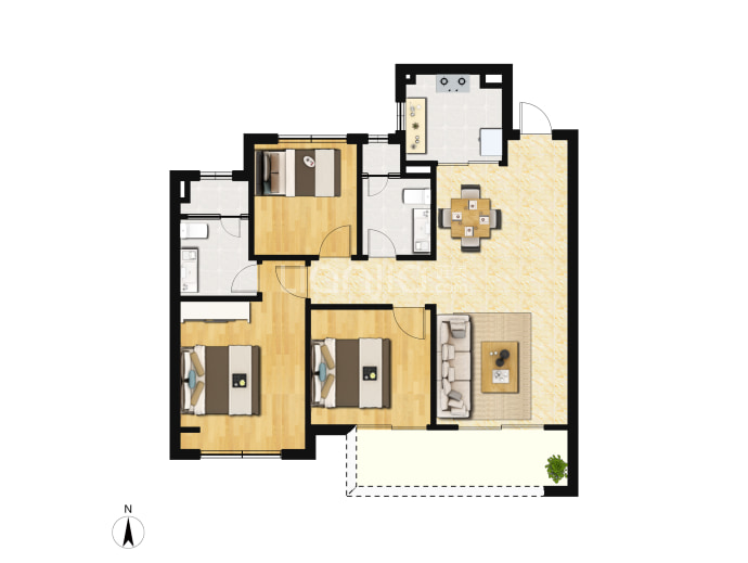 景瑞湖滨天誉--建面 102m²