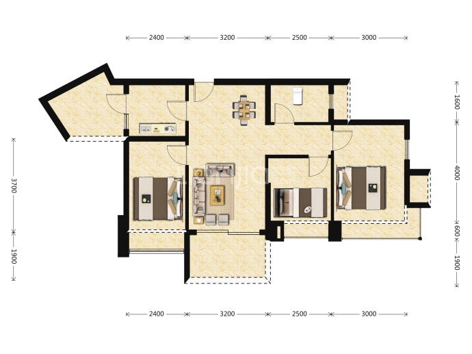 华盈四季蓝天--建面 87m²