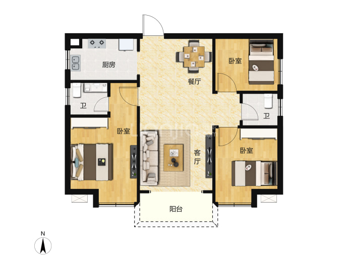 峰成大厦--建面 102.47m²