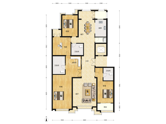 首开璞瑅隐园--建面 236m²