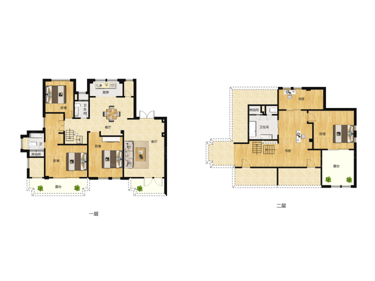 大华斐勒公园4室2厅3卫户型图