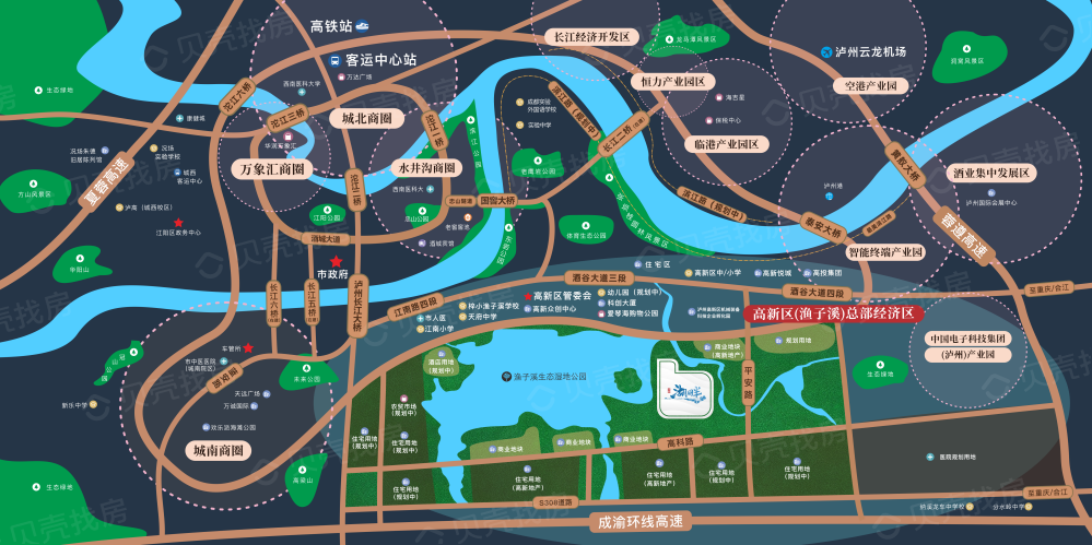 高新湖畔区位