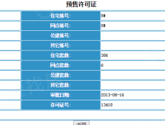 龙之梦畅园预售许可证