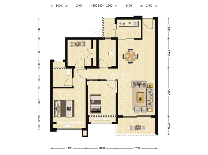 骏宏花园--建面 98m²